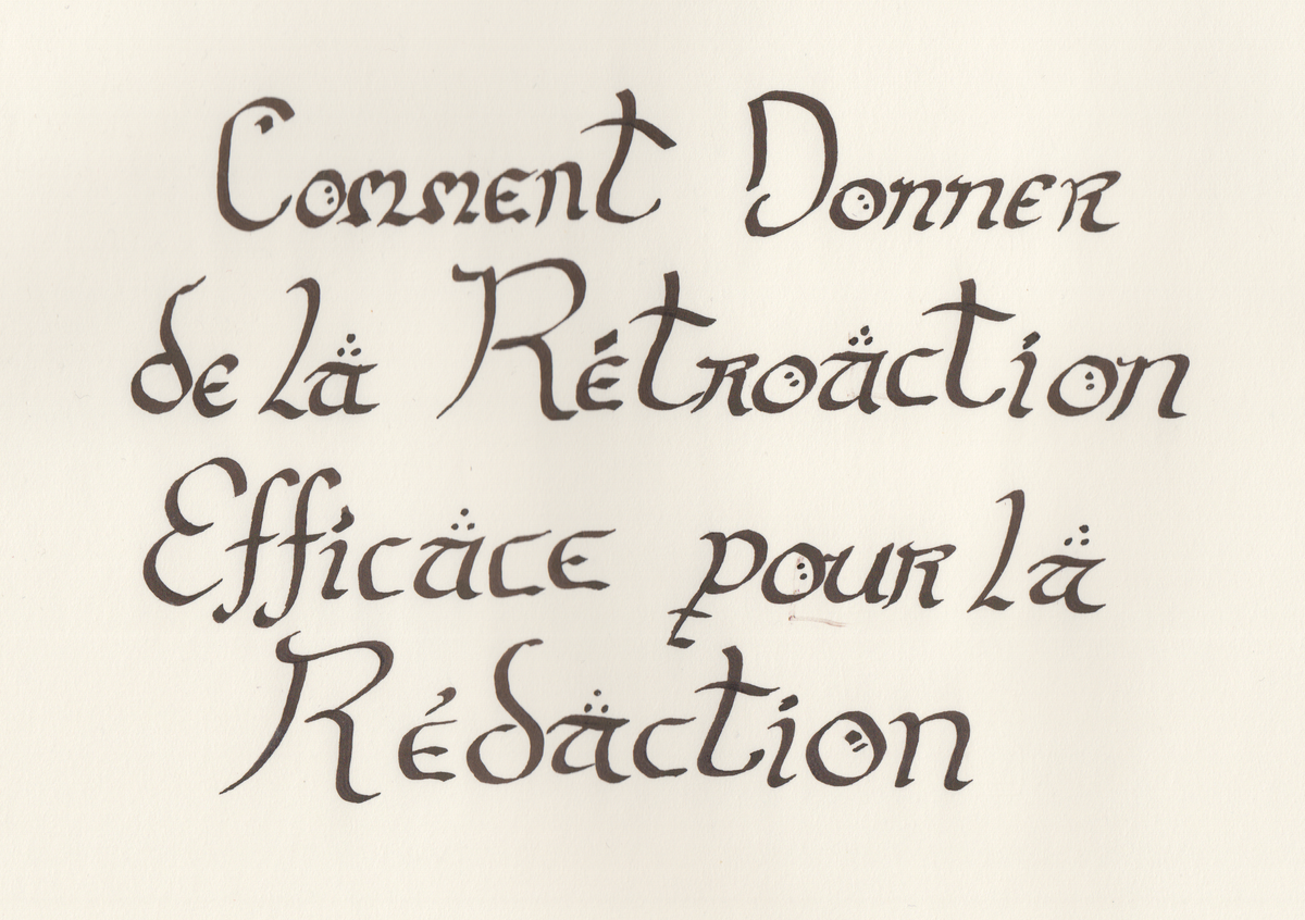 Trois perspectives sur la critique constructive efficace