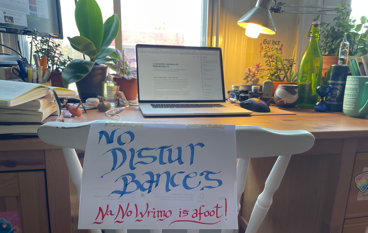 La première semaine de NaNoWriMo 2023