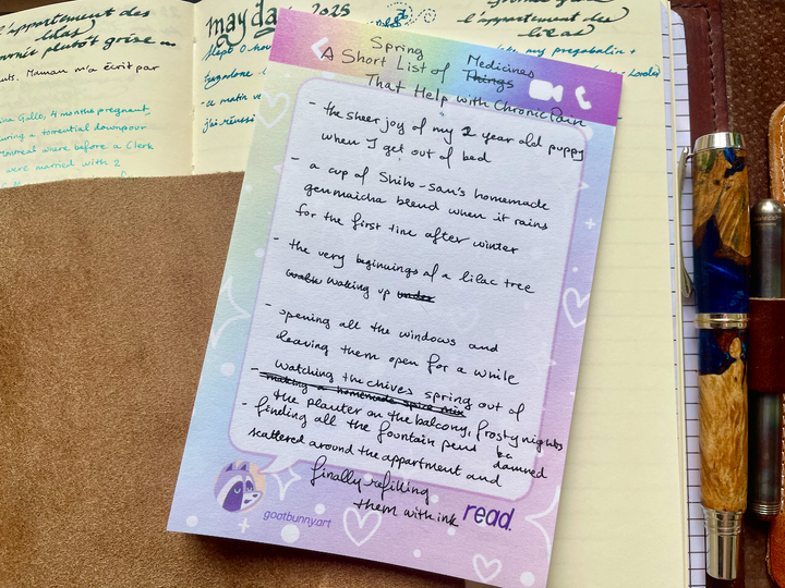 Le printemps (ou une courte liste de remèdes efficaces contre la douleur chronique)