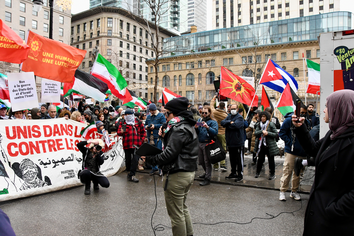 Looking back at the photos from the anti-war « Hands Off Iran & Lebanon » march on the 7 March 2026 in Montréal